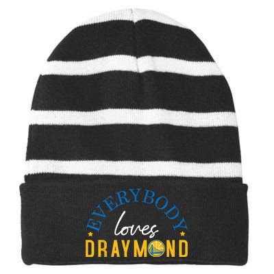 Everybody Loves Draymond Bay Area Basketball Striped Beanie with Solid Band