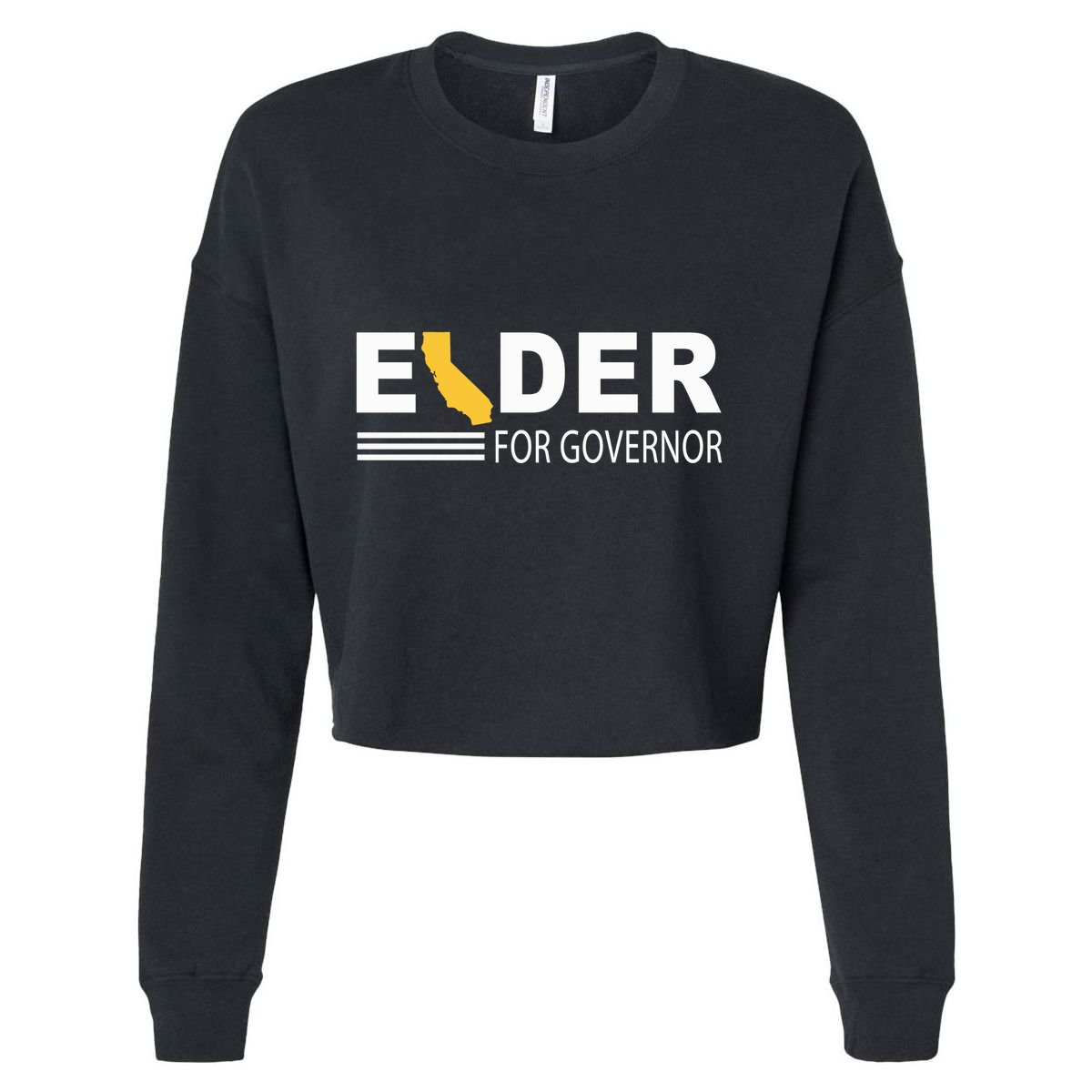 Elder For Governor California Cropped Pullover Crew
