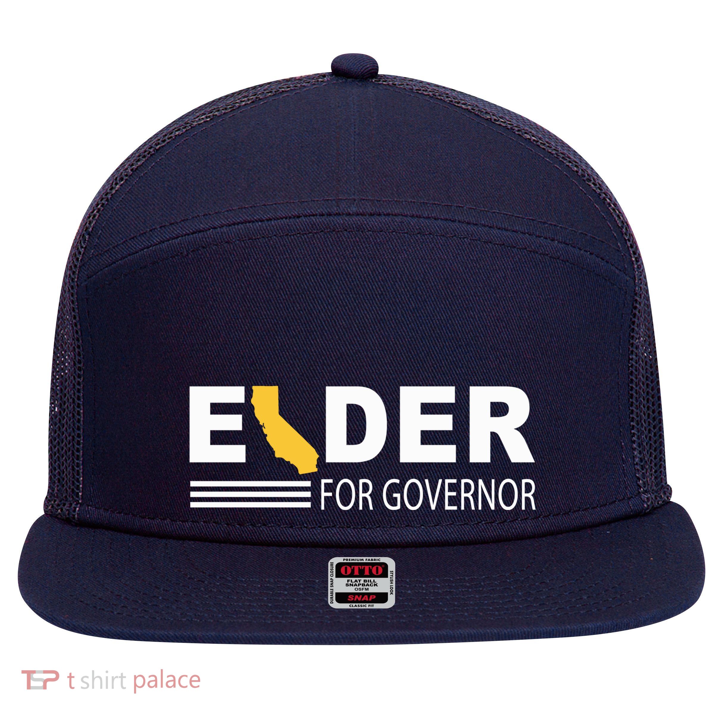 Elder For Governor California 7 Panel Mesh Trucker Snapback Hat