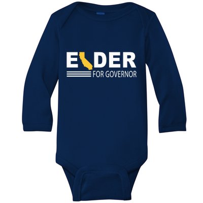 Elder For Governor California Baby Long Sleeve Bodysuit