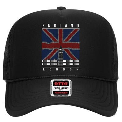 England London High Crown Mesh Back Trucker Hat