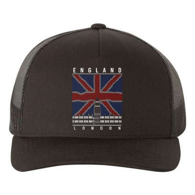 England London Yupoong Adult 5-Panel Trucker Hat