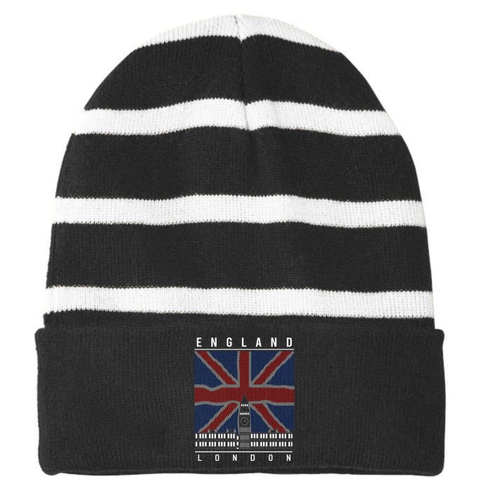 England London Striped Beanie with Solid Band