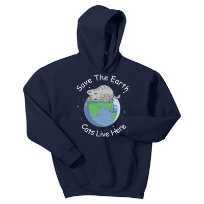 Earth Lovers Earth Day Earth Day Cat Earth Day Kids Hoodie