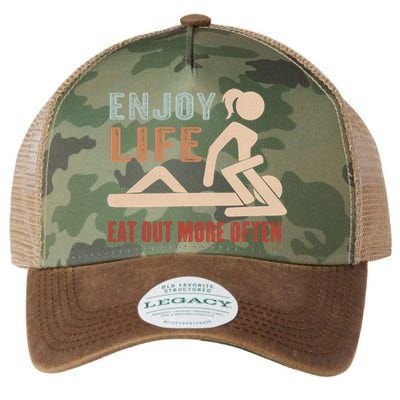 Enjoy Life Eat Out More Often Legacy Tie Dye Trucker Hat