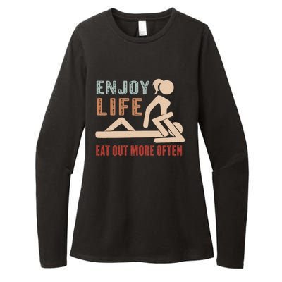 Enjoy Life Eat Out More Often Womens CVC Long Sleeve Shirt