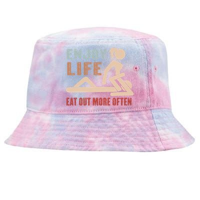 Enjoy Life Eat Out More Often Tie-Dyed Bucket Hat