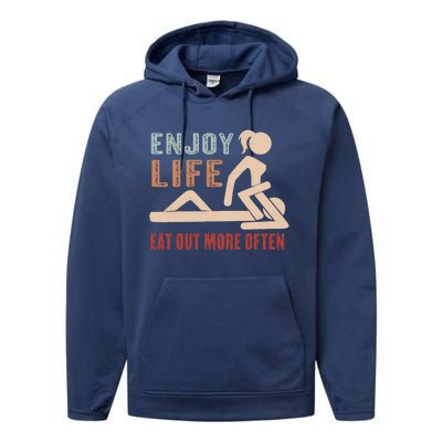 Enjoy Life Eat Out More Often Performance Fleece Hoodie