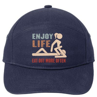 Enjoy Life Eat Out More Often 7-Panel Snapback Hat