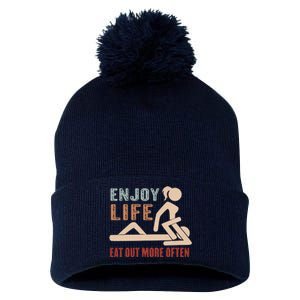 Enjoy Life Eat Out More Often Pom Pom 12in Knit Beanie