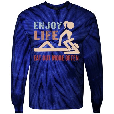 Enjoy Life Eat Out More Often Tie-Dye Long Sleeve Shirt