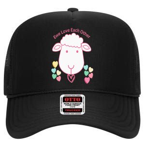 Ewe Love Each Other High Crown Mesh Back Trucker Hat