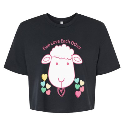 Ewe Love Each Other Bella+Canvas Jersey Crop Tee