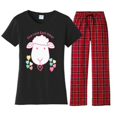 Ewe Love Each Other Women's Flannel Pajama Set