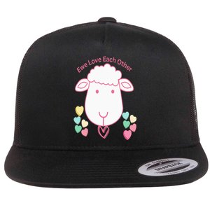 Ewe Love Each Other Flat Bill Trucker Hat