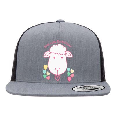 Ewe Love Each Other Flat Bill Trucker Hat