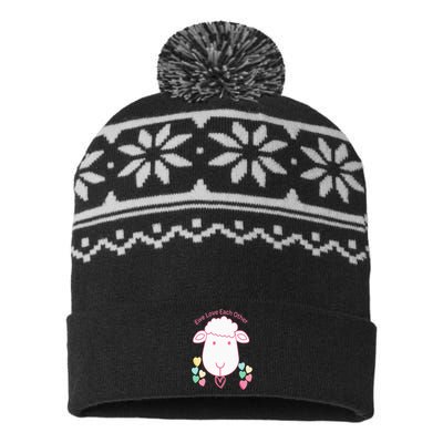 Ewe Love Each Other USA-Made Snowflake Beanie