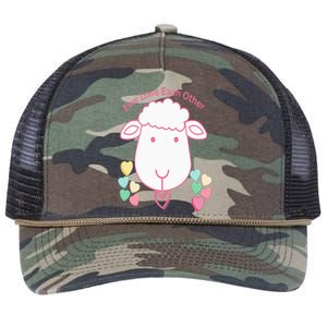 Ewe Love Each Other Retro Rope Trucker Hat Cap