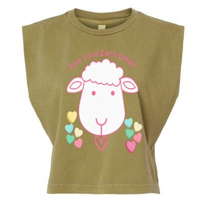 Ewe Love Each Other Garment-Dyed Women's Muscle Tee