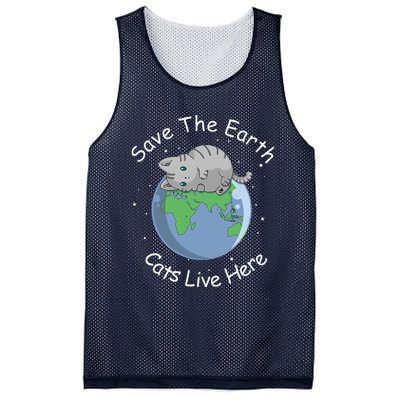 Earth Lovers Earth Day Earth Day Cat Earth Day Mesh Reversible Basketball Jersey Tank