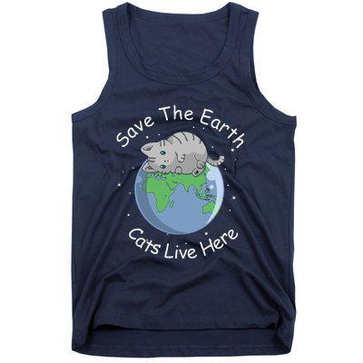 Earth Lovers Earth Day Earth Day Cat Earth Day Tank Top