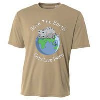 Earth Lovers Earth Day Earth Day Cat Earth Day Cooling Performance Crew T-Shirt