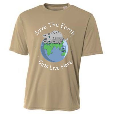 Earth Lovers Earth Day Earth Day Cat Earth Day Cooling Performance Crew T-Shirt