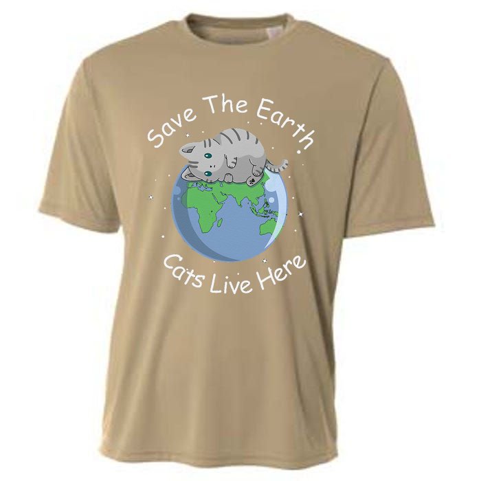 Earth Lovers Earth Day Earth Day Cat Earth Day Cooling Performance Crew T-Shirt