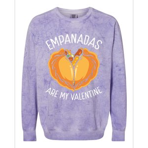 Empada Lover Empanadas Are My Valentine Colombia Venezuela Gift Colorblast Crewneck Sweatshirt