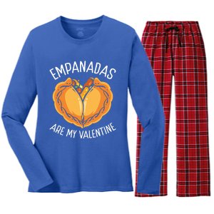 Empada Lover Empanadas Are My Valentine Colombia Venezuela Gift Women's Long Sleeve Flannel Pajama Set 