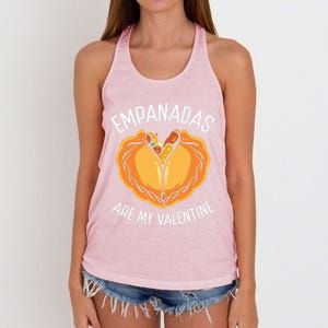 Empada Lover Empanadas Are My Valentine Colombia Venezuela Gift Women's Knotted Racerback Tank