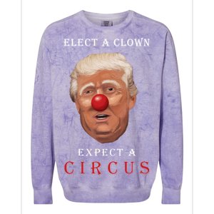 Elect a Clown Expect a Circus Colorblast Crewneck Sweatshirt