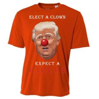 Elect a Clown Expect a Circus Cooling Performance Crew T-Shirt