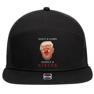 Elect a Clown Expect a Circus 7 Panel Mesh Trucker Snapback Hat