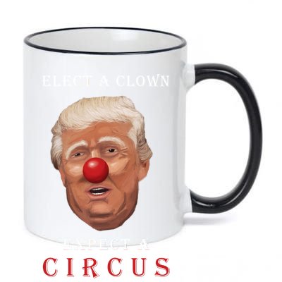 Elect a Clown Expect a Circus 11oz Black Color Changing Mug