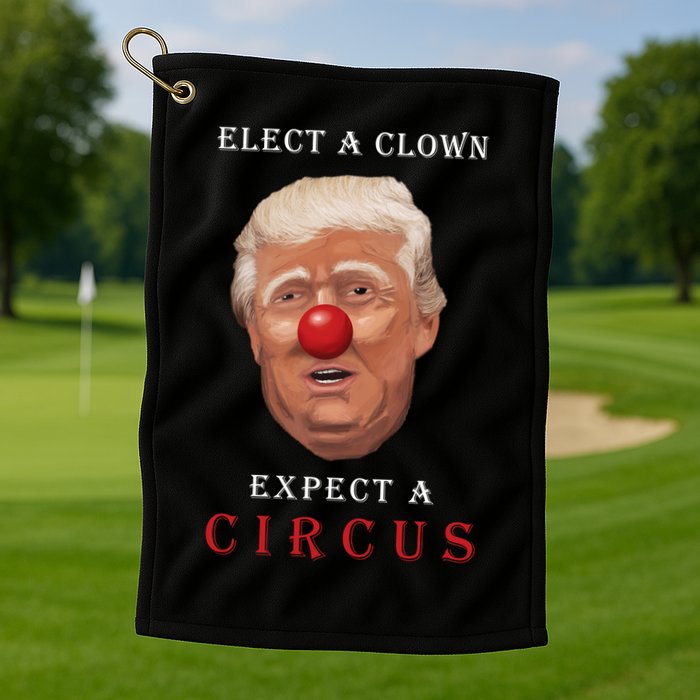 Elect a Clown Expect a Circus Golf Towel