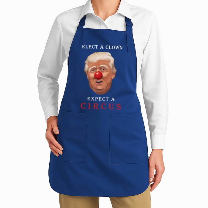 Elect a Clown Expect a Circus Full-Length Apron With Pockets