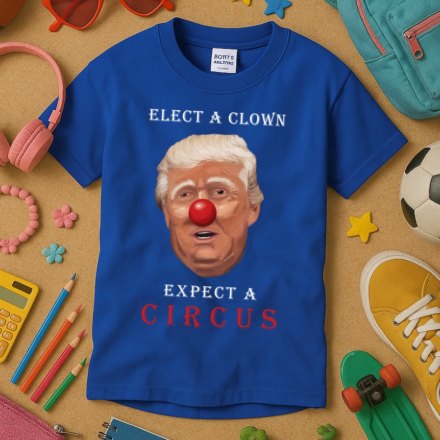 Elect a Clown Expect a Circus Kids T-Shirt