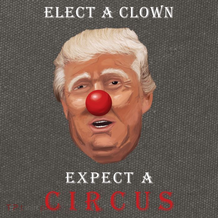 Elect a Clown Expect a Circus Cotton Canvas Backpack