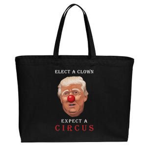 Elect a Clown Expect a Circus Cotton Canvas Jumbo Tote