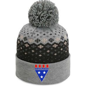 Elections Vote Pizza The Baniff Cuffed Pom Beanie