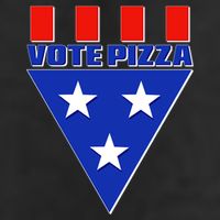 Elections Vote Pizza 7 Panel Mesh Trucker Snapback Hat