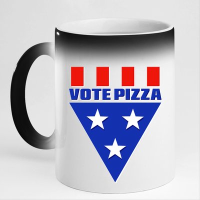 Elections Vote Pizza 11oz Black Color Changing Mug