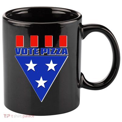 Elections Vote Pizza 11oz C Handle Ceramic Mug