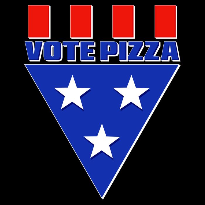 Elections Vote Pizza Drawstring Bag