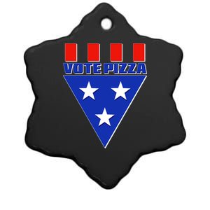 Elections Vote Pizza Ceramic Star Ornament