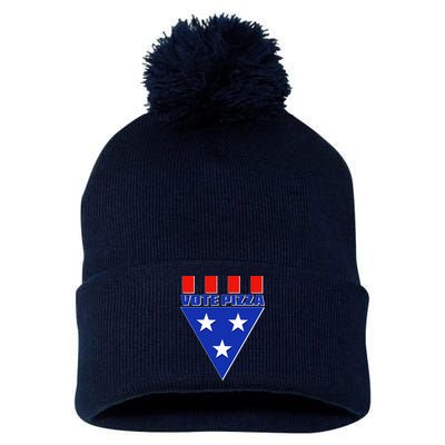 Elections Vote Pizza Pom Pom 12in Knit Beanie