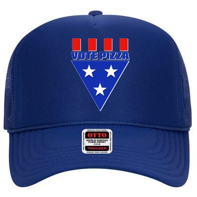 Elections Vote Pizza High Crown Mesh Back Trucker Hat