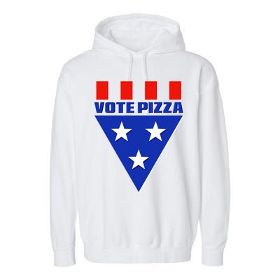 Elections Vote Pizza Garment-Dyed Fleece Hoodie