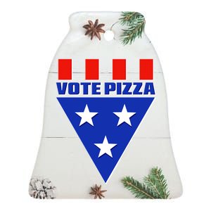 Elections Vote Pizza Ceramic Bell Ornament